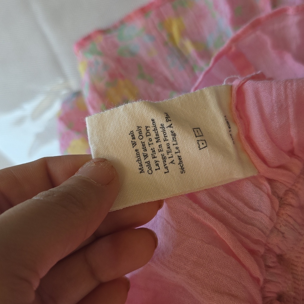 LoveShackFancy Pink Floral Smocked Mini Dress - Picture 12 of 13